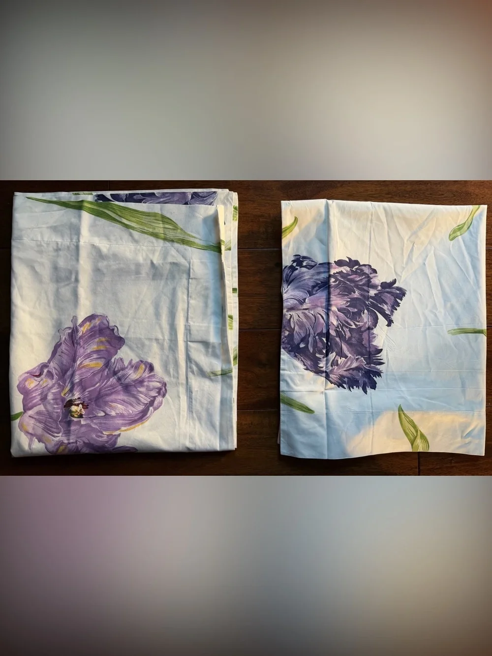 Pottery Barn 100% Cotton White On Floral 2 Standard Pillow Sham.